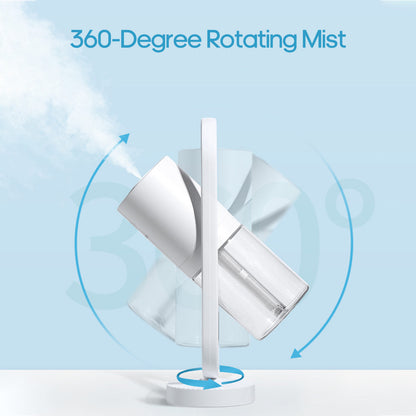 Portable USB Rechargeable Humidifier with 360-Degree Rotation, Shadow Projection, and Atomization for Moisturizing Air in Cars and Small Spaces