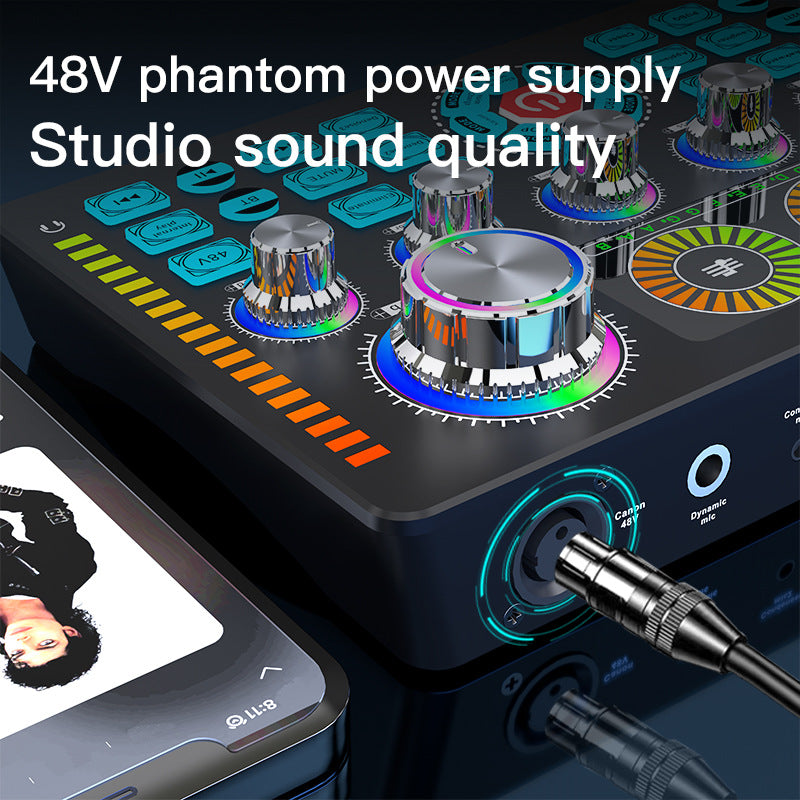 Q7 Live Sound Card Can Be Matched With Various Types Of Microphones