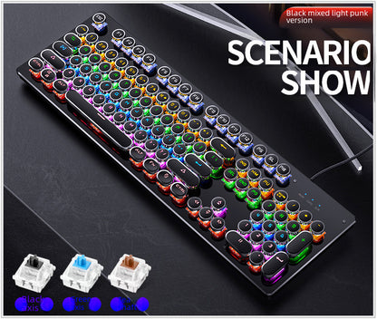 Mechanical Gaming Keyboard - E-Sports RGB Keyboard with Detachable Cable