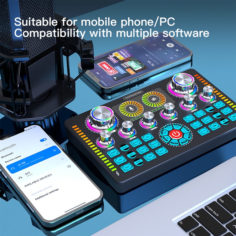 Q7 Live Sound Card Can Be Matched With Various Types Of Microphones