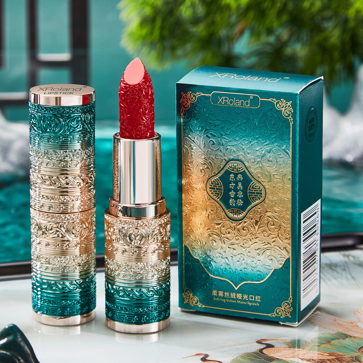 Tiktok Net Red Velvet Matte Carved Lipstick Not Easy To Take Off Makeup Sweat-proof Moisturizing Makeup Base Lipstick Wholesale