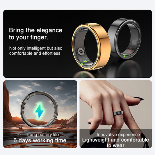 COLMI R02 Stainless Steel Smart Ring Health Management IP68 Waterproof Up To 6 Days Battery Life