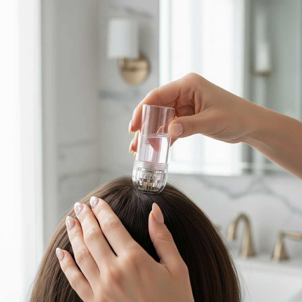 Clear Microneedle Applicator with Serum