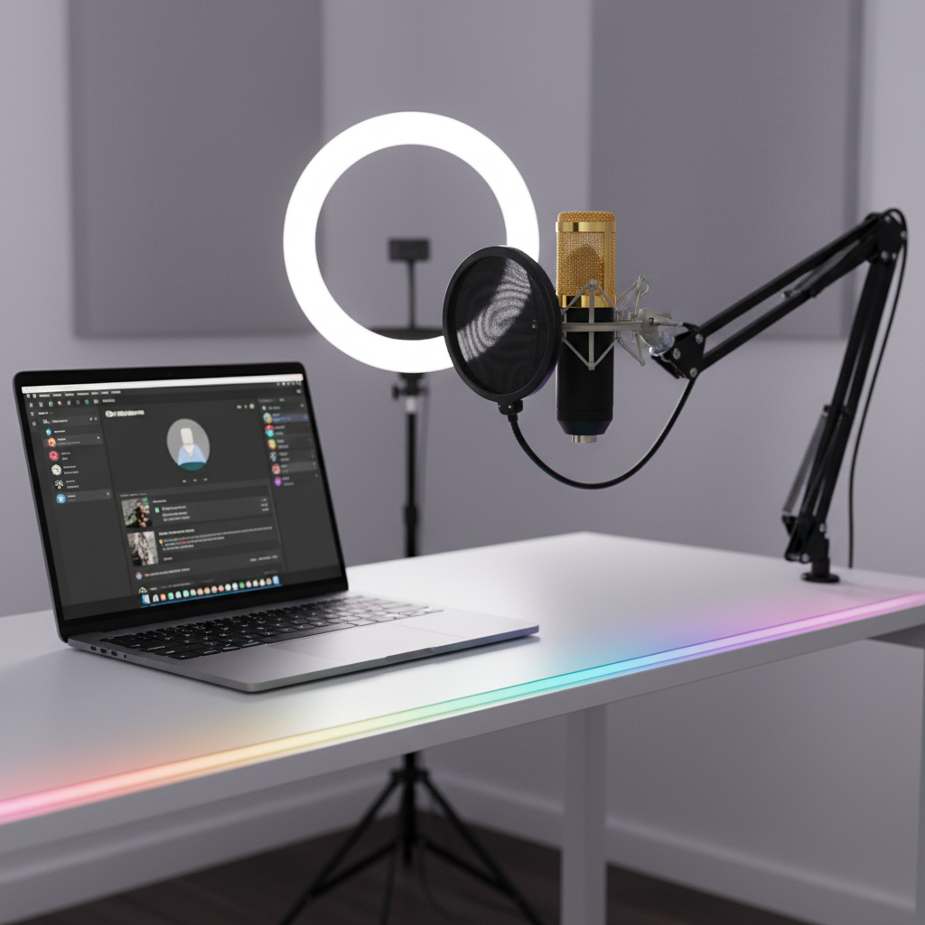 Condenser microphone streaming setup
