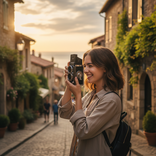 Retro Digital Camera Lifestyle Photo